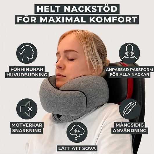 Elyssia™ 3-i-1 Resekit - Nackstöd, sovmask och påse