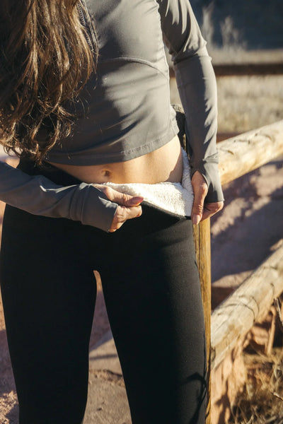 Elyssias fleecefodrade leggings med hög midja – varma leggings för vintern