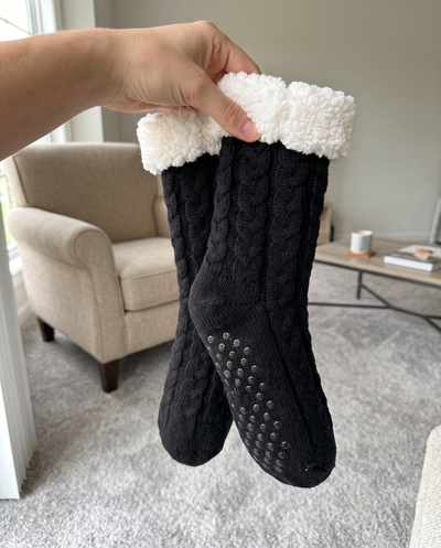 CozySock Svart med halkskydd