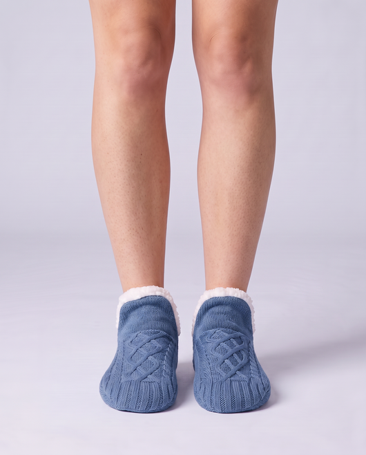CozySlippers fleecefodrade tofflor – Blå