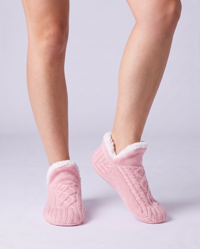 CozySlippers fleecefodrade tofflor – Rosa