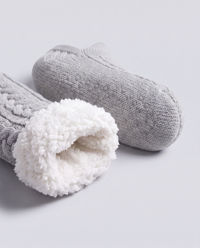 CozySlippers – sherpafoder och halkskydd under sulan