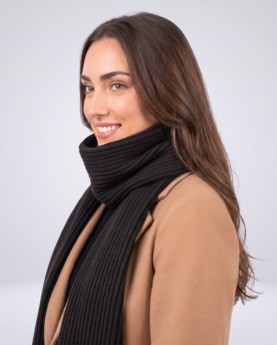 Elyssias™ Merino Ull Halsduk – modell svart