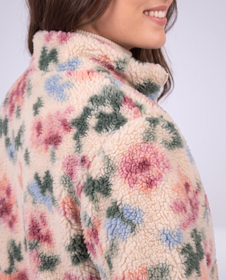 Elyssias™ Blomstrete Sherpa Fleecegenser