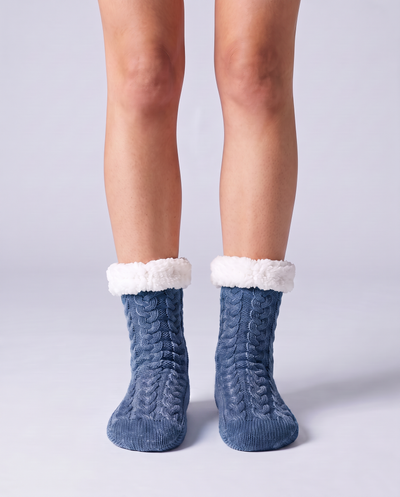 Elyssias™ Fluffiga Fleecefodrade Strumpor – Blå