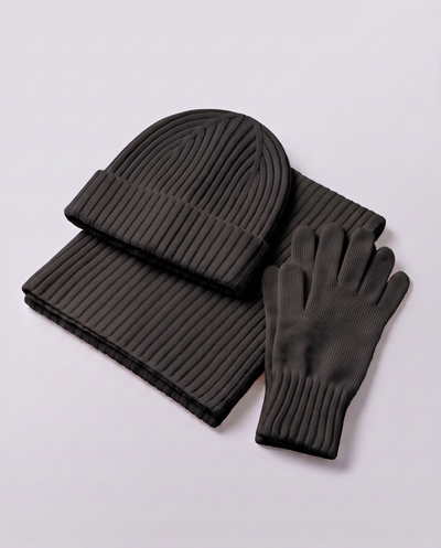 Elyssias™ 3-set Merino Ull Vinter – Svart