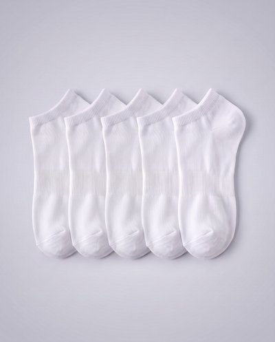 10-pack Ankelstrumpor – Vit, fem vita strumpor