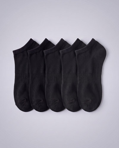 10-pack Ankelstrumpor – Svart, fem svarta strumpor