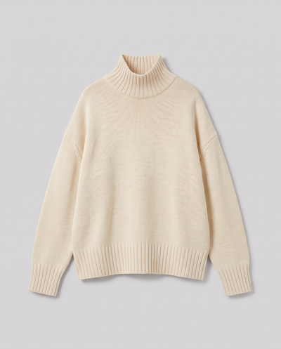 Oversize Strikket Rullekravesweater