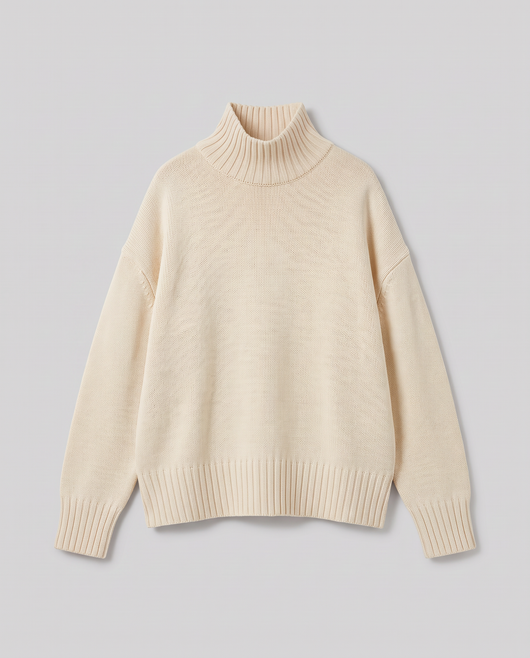 Oversize Strikket Rullekravesweater