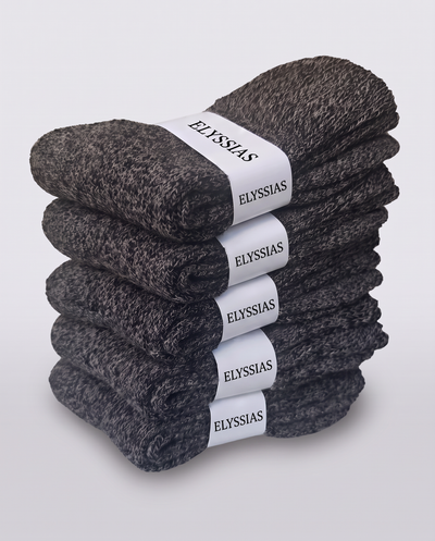 Elyssias™ Ullstrumpor 5-pack – Mörkgrå