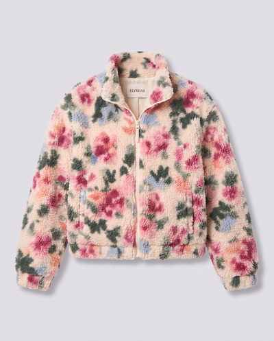 Elyssias™ Floral Sherpa Fleece Tröja
