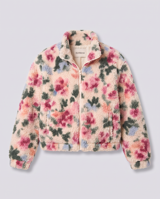 Elyssias™ Floral Sherpa Fleece Tröja