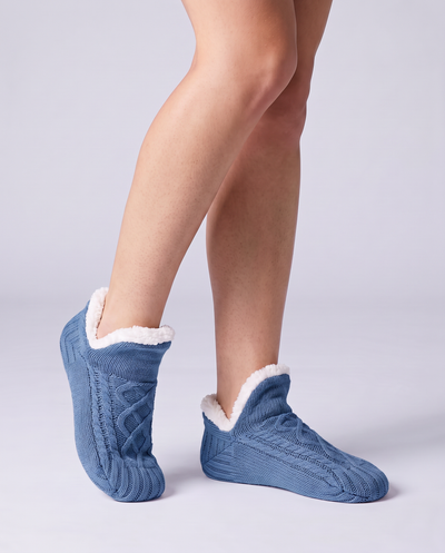 CozySlippers fleecefodrade tofflor – Blå
