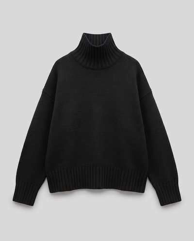 Oversize Strikket Rullekravesweater