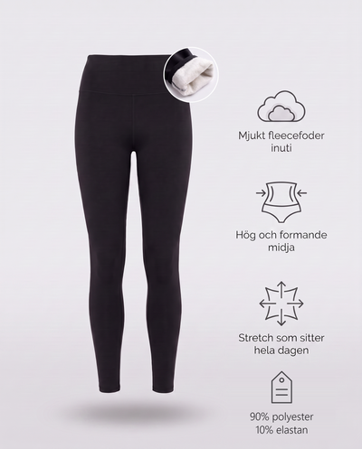 Elyssias fleecefodrade leggings – 90% polyester, 10% elastan